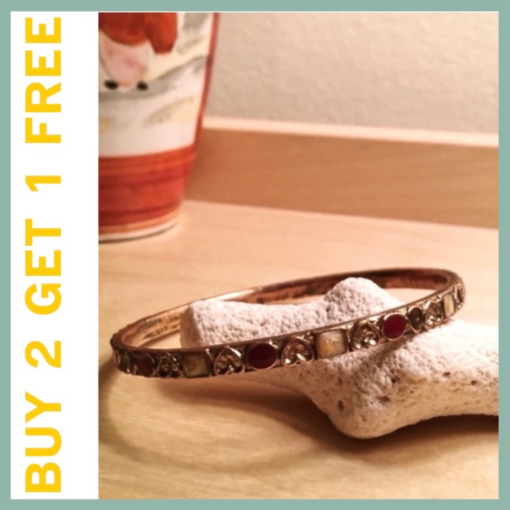 Bangle with Stone Inlays